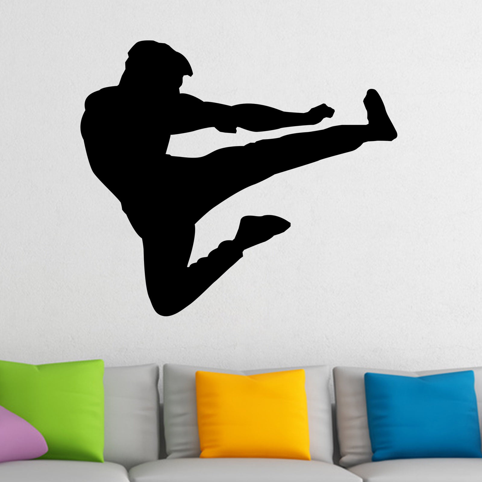 Taekwondo Flying Kick Wall Sticker Mixed Martial Arts Sticker Karate 